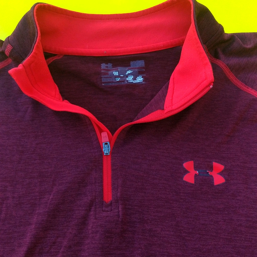 Under Armour pullover maroon red men's Large